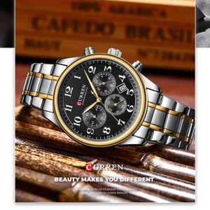 นาฬิกาข้อมือผู้ชาย CURREN 8466 ดีไซน์เรียบง่ายทันสมัย หน้าปัดตัวเลขอารบิกขนาดใหญ่ นาฬิกาควอตซ์แท้สำหรับผู้ชาย กันน้ำ พร้อมฟังก์ชั่นจับเวลา - Product Image 3