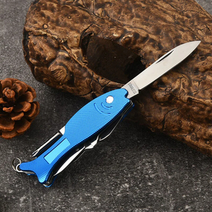 Cuchillo multifuncional creativo con forma de pez para exteriores, cuchillo de camping, cuchillo de emergencia, cuchillo plegable de supervivencia, juego de cubiertos. - Product Image 4