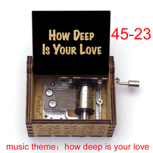 Caja Musical Antigua de Madera con Manivela, Música de 'How Deep Is <span class=keywords><strong>Your</strong></span> <span class=keywords><strong>Love</strong></span>', Regalo de Navidad - Product Image 6
