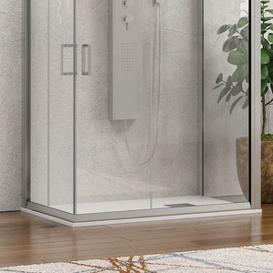 Kamalu K410 moderno scorrevole 3 lati 80x120x80cm box doccia altezza 180cm con vetro trasparente per uso bagno di casa Hotel - Product Image 3