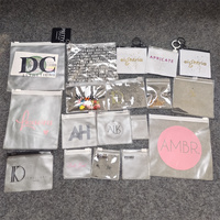 Sacs d'Emballage Personnalisés pour Bijoux en Plastique avec Logos, Pochettes à Bijoux en PVC Transparent/Givré, Petites Sacoches Zippées pour Grandes Boucles d'Oreilles