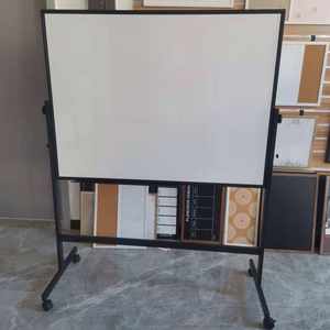 Customizable Dual-Sided Magnetic <b>Whiteboard</b> with Movable Aluminum Frame Support for <b>Office</b> Use - Product Image 4