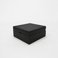 Boîte de rangement pour sachets de thé et de café en bois laqué personnalisé, boîte en MDF pour capsules de café, boîte de rangement pour sachets de thé et de café avec plateau amovible