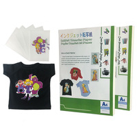 Papier transfert thermocollant jet d'encre pour tissus en coton foncé A4 A3 US Letter 8.5"x11" Tabloid 11"x17" Feuilles de transfert DIY pour T-shirts