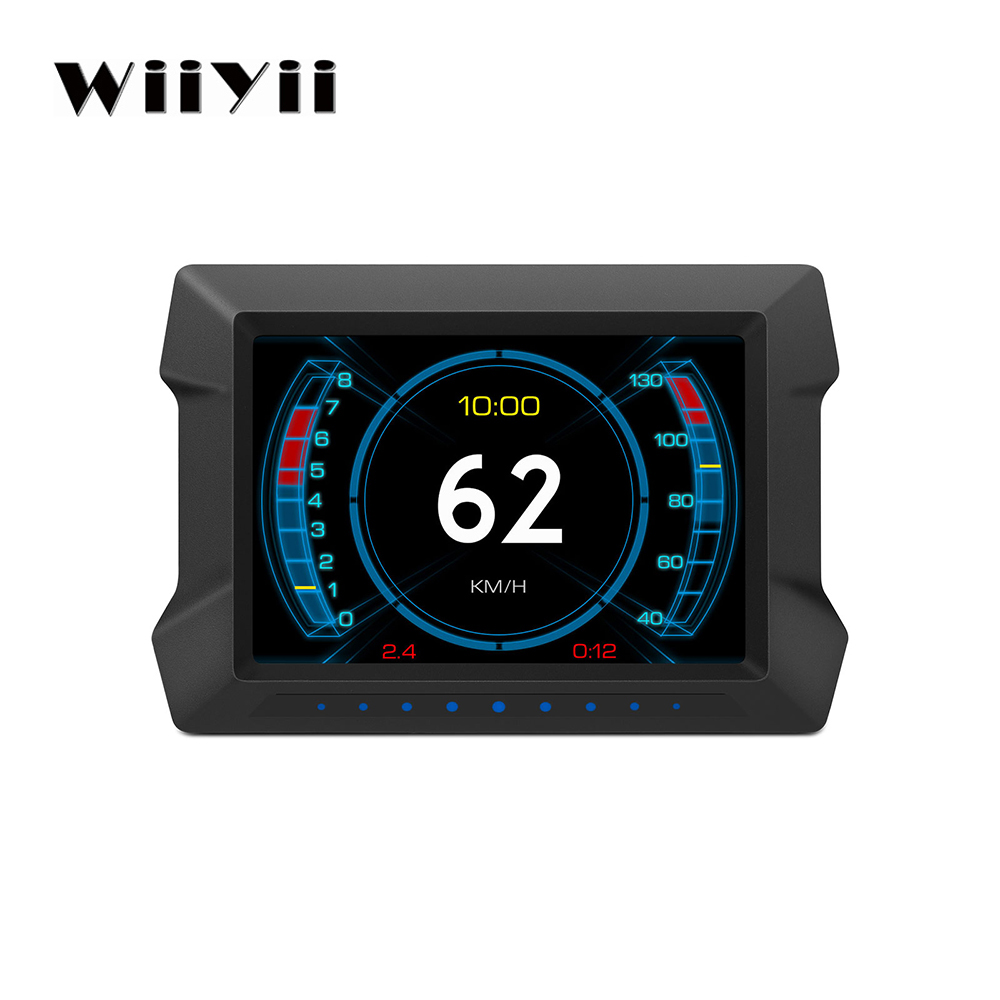 Новейшая версия P22 Car HUD OBD2 + GPS + Счетчик наклона, ЖК-дисплей с поддержкой разных языков