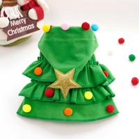 Capes de Noël mignonnes en coton pour chiens et chats, costumes de cosplay amusants, accessoires de fête d'automne et d'hiver, elfe d'arbre moderne et durable