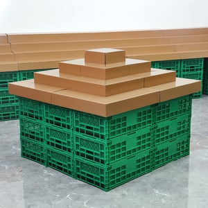 Oem ODM bền gấp trái cây và rau lưu trữ giỏ vuông PP nhựa Crate cho Xếp chồng và hậu cần doanh thu - Product Image 4