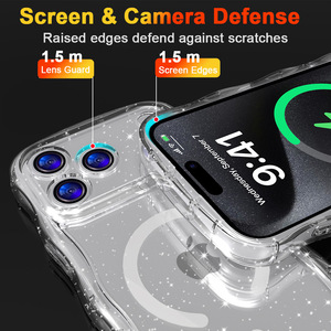 Funda Protectora Anti-Golpes con Borde Ondulado Brillante para iPhone 17, Transparente y Anti-Caídas para iPhone 16 Pro Max - Product Image 5