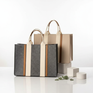 Hot Selling Custom Logo Felt Handbags for <strong>Women</strong> Stylish High Density Felt Multi Function <strong>Festive</strong> Gift Felt Tote <strong>Bag</strong> - Product Image 1