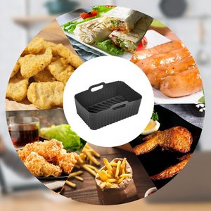 Bandeja Rectangular Reutilizable de Silicona de Grado Alimenticio para Hornear, Cesta de Silicona para Freidora de Aire, Revestimientos de Silicona para Freidora de Aire - Product Image 4