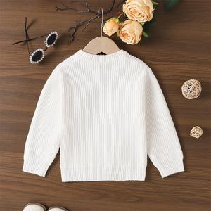 <span class=keywords><strong>Pull</strong></span> en tricot brodé pour petites filles Big Sisters, design personnalisé, blanc et rose, <span class=keywords><strong>pull</strong></span> pour enfants - Product Image 4