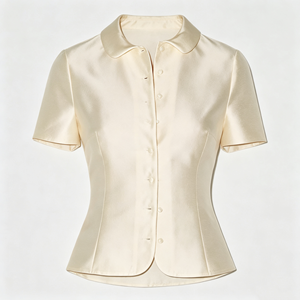 Blusa Formal de Mujer, Estilo Clásico y Elegante para Damas de Honor, Color Personalizado, Satén Sedoso, Cintura Ajustada - Product Image 1