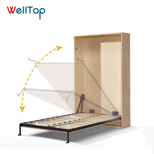 Wholesaler Wooden Slatted <strong>Pine</strong> Concealed Folding Hidden Wall <strong>Bed</strong> Frames Mechanism Hardware VT-14.022 - Product Image 2