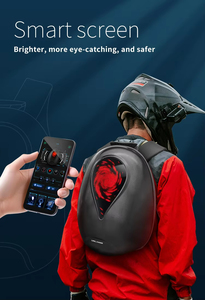 Smart WiFi Connect Custom LED Animation Mochila impermeable Clasificación <span class=keywords><strong>IP64</strong></span> para uso en exteriores/motocicleta Pantalla digital ajustable - Product Image 5