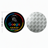 Carte NFC personnalisée NTAG213 13,56 MHz circulaire composite pour avis, affichage sur pied pour salons de vente au détail et restaurants
