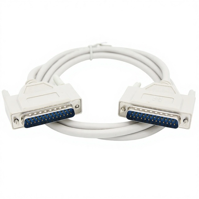 DB25 Male-to-Male Copper Data Cable for Parallel Port Printers and Communication