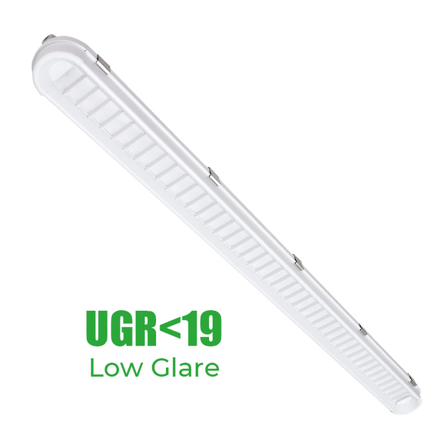 ETL Certified Industrial UGR 19 3500K-5000K 3-CCT Selectable 2FT 4FT 8FT IP65 Waterproof LED Tri-proof Light for Warehouse