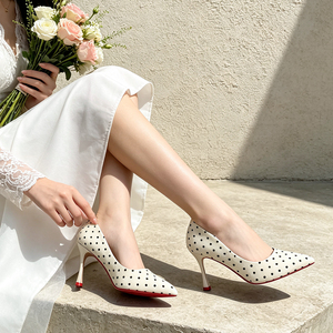 Zapatos de Tacón Alto para <span class=keywords><strong>Mujer</strong></span>, Estilo 2026, Marca Shehe Treandings, Tela Agulha, Suela Roja, Punta en Pico, Estilo Italiano - Product Image 1