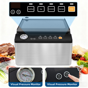 เครื่องซีลสูญญากาศแบบ OEM ขนาด 6.4 ลิตร ช่องใหญ่ แถบซีลขนาด 11 นิ้ว สำหรับเนื้อสัตว์ ซุป ซอส ของเหลว เครื่องซีลสูญญากาศเชิงพาณิชย์ขนาดกะทัดรัด - Product Image 2