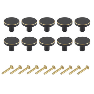 Modern Minimalist Geometric Cabinet <b>Knobs</b> Copper <b>Black</b> Gold 25 28 32mm Drawer Hardware Durable - Product Image 3