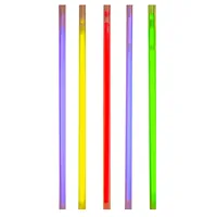 La paille à boire de lueur de led néon lueur dans les pailles foncées pour la boisson