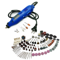 Mini perceuse rotative portative 220V, vitesse réglable, pour le bois, la bijouterie, la gravure et le ponçage, 161 pièces, 130W