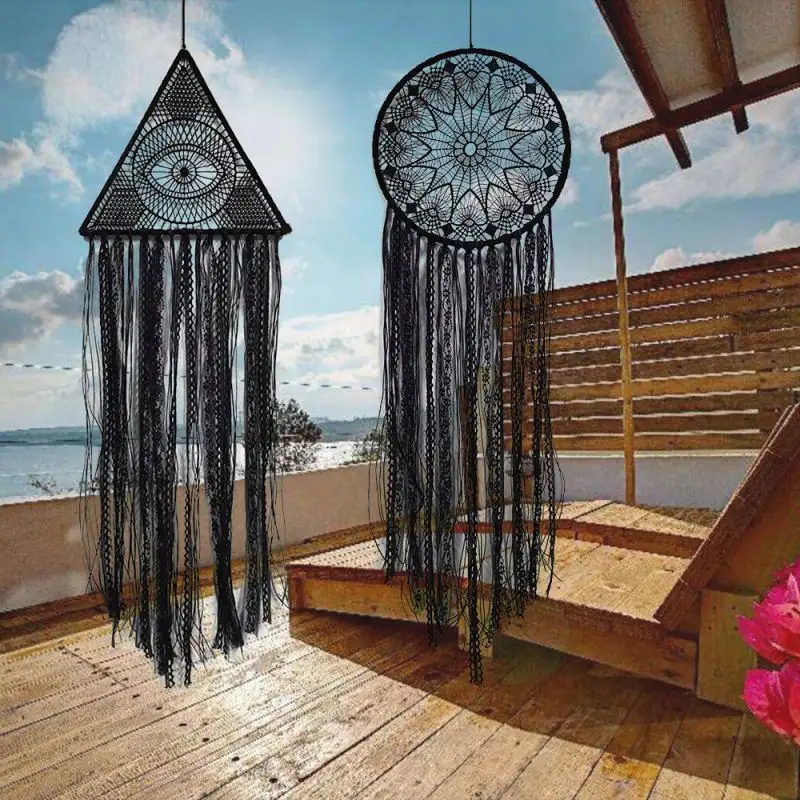 Nordic Large Moon Dream Catcher Wholesale Black DreamCatcher Room Decoration Evil Eye Dream Catcher Home Decor