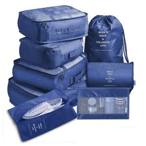 Juego de 8 Bolsas Organizadoras de Equipaje, Cubos de Embalaje Impermeables para Ropa, Zapatos y Cosméticos - Product Image 5