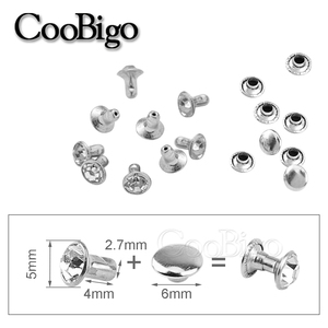 1000pcs מתכת קריסטל הרבעה ריינסטון מסמרת כפול כובע ציפורני עור ספייק בגד מסמרות נעלי תיק דקור DIY אמנות 5mm-11mm - Product Image 3