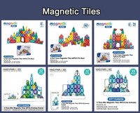 Bloques de Construcción Magnéticos Mini EPT de 3.75CM con Caja Metálica Portátil, Juego de 32-100 Piezas de Fichas Magnéticas Multi-Tema, Juguete STEM 3D para Niños en Viajes