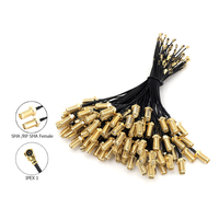 Waterproof IP55 1.37mm Coaxial Communication Cable SMA Female Bulkhead to UFL Extension Cable 5cm for GSM/WiFi/GPS