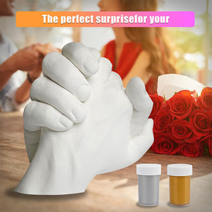 Kit patung kenang-kenangan Model tangan pasangan, Kit kerajinan tangan cetakan tangan plester - Product Image 5