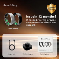 Bague connectée étanche pour le suivi du sommeil, la surveillance de la fréquence cardiaque, les fonctions sportives et photo, contrôle via application Android, avec boîtier en acier