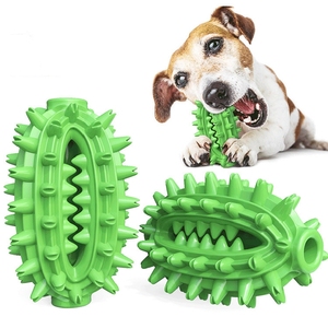 De goma <span class=keywords><strong>para</strong></span> Bola de limpieza de los dientes a la elasticidad TPR suave <span class=keywords><strong>perro</strong></span> juguetes <span class=keywords><strong>perro</strong></span> cepillo de dientes juguete palo Cactus forma - Product Image 4