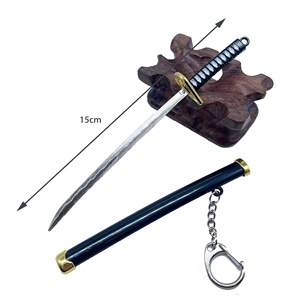 Mini <span class=keywords><strong>katana</strong></span> en métal de 15 cm en gros, jouet de cosplay, <span class=keywords><strong>katana</strong></span> d'anime, fourreau, <span class=keywords><strong>sabre</strong></span>, couteau à neige, porte-clés - Product Image 5
