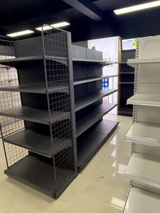 Estanterías Metálicas Perforadas de Doble Cara para Supermercados, Góndolas de Alta Resistencia, Exhibidores de Comestibles con Respaldo Ajustable y Montaje Rápido - Product Image 4