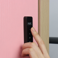 Serrure de tiroir numérique sans clé avec clavier tactile ABS et mode public, serrure intelligente à mot de passe pour casiers de bureau, portes en bois/aluminium