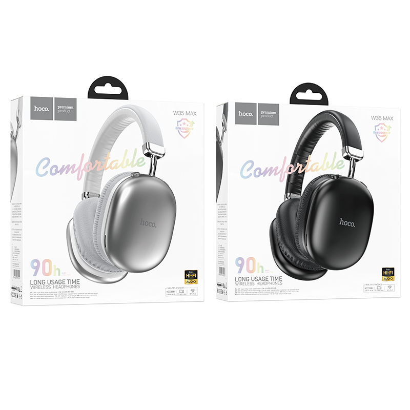 HOCO W35 Max Joy BTヘッドホン 90時間の長時間バッテリー持続ヘッド