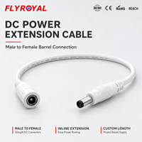 Câble d'extension d'alimentation en vrac blanc DC mâle vers femelle avec connecteur barillet pour routeur LED, moniteur, équipement électronique CCTV