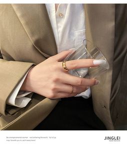 แหวนสแตนเลสสตีลชุบทอง 18k ลายพระอาทิตย์ ดีไซน์เรียบหรู - Product Image 3