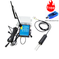 Capteur rond 8-en-1 WIFI GPRS 4G LORA LORAWAN RS485 pour la surveillance en ligne de l'humidité du sol, de la température, de l'EC, du pH, de la salinité et des NPK en agriculture
