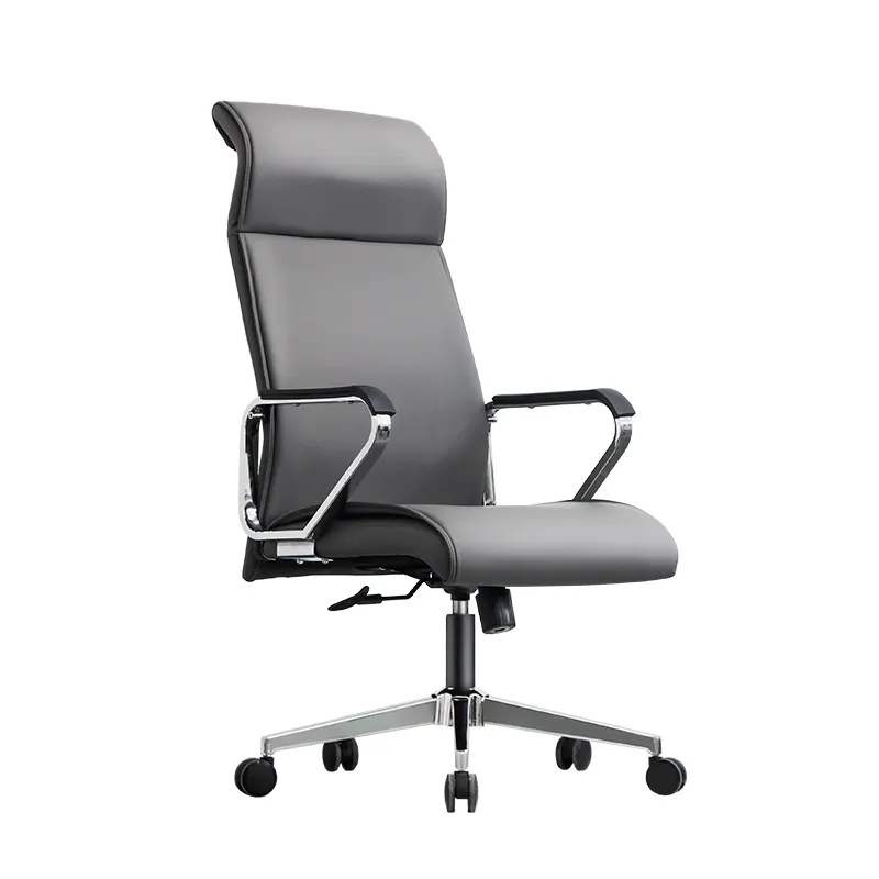 Rikkasi hochwertige Büromöbel Hersteller Executive Stuhl ergonomische moderne graue Leder Büros tühle