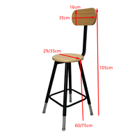 Tabouret de bar en bois, hauteur de bar et de comptoir