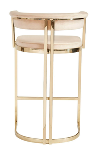 Taburete de silla alta de <span class=keywords><strong>Bar</strong></span> de tela de diseño moderno elegante y lujoso para uso en el hogar, oficina, comedor, hotel - Product Image 6