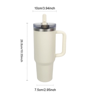 Bán Buôn Đôi Tường Thép Không Gỉ Rò Rỉ Bằng Chứng 40Oz Pro Tour Du Lịch Có Thể Tháo Rời Lật Rơm Cách Điện Cốc Với Xử Lý - Product Image 4