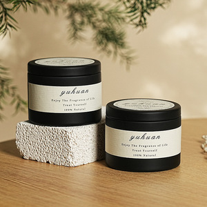 Bougie parfumée Northern Mu en boîte noire en forme de tasse, cire de soja, parfum naturel, cadeau de mariage - Product Image 4