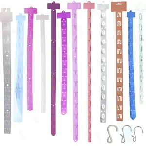 Strip gantung 12 kait barang dagangan dengan kait S Strip klip tampilan plastik untuk supermarket