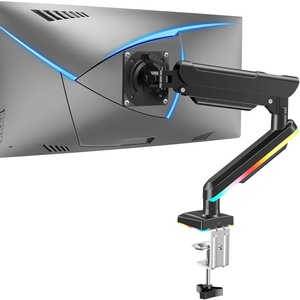 Soporte para Monitor de Computadora Compatible con <span class=keywords><strong>AOC</strong></span>, con Brazo Mecánico RGB, Color Negro/Plateado - Product Image 1