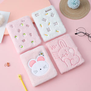Fournitures de papeterie pour jeunes étudiantes filles dames <span class=keywords><strong>livre</strong></span> de compte à main fantaisie dessin animé Animal voyage Plan Journal Journal Journal duveteux carnet - Product Image 2