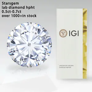 <span class=keywords><strong>เพชร</strong></span>ทรงกลมขนาด 0.5-2 กะรัต ได้รับการรับรองจาก Starsgem IGI ผลิตด้วยวิธี DE HPHT CVD เพาะเลี้ยงในห้อง<span class=keywords><strong>ป</strong></span>ฏิบัติการ สำหรับทำเครื่องประดับ - Product Image 1